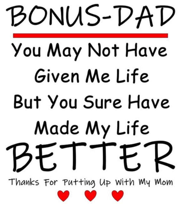 Download Bonus Dad Stepdad SVG & JPG Digital Download Cricut | Etsy