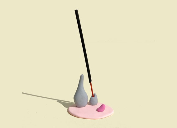 Meditation Incense Burner |Housewarming Gift Unique Handmade Incense Holder Mother/'s Day minimal Studio Ohu Aromatherapy