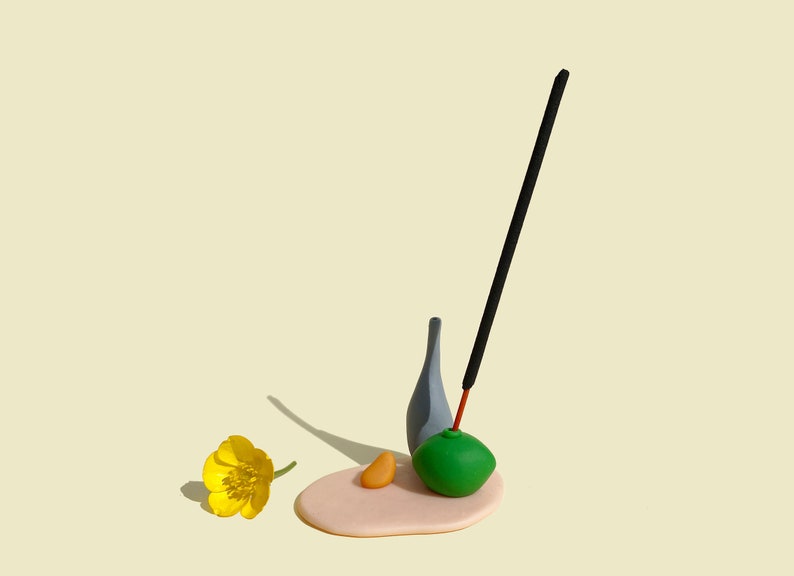 Meditation Incense Burner |Housewarming Gift Unique Handmade Incense Holder Mother/'s Day minimal Studio Ohu Aromatherapy