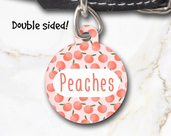 Handmade Peach Dog Tag