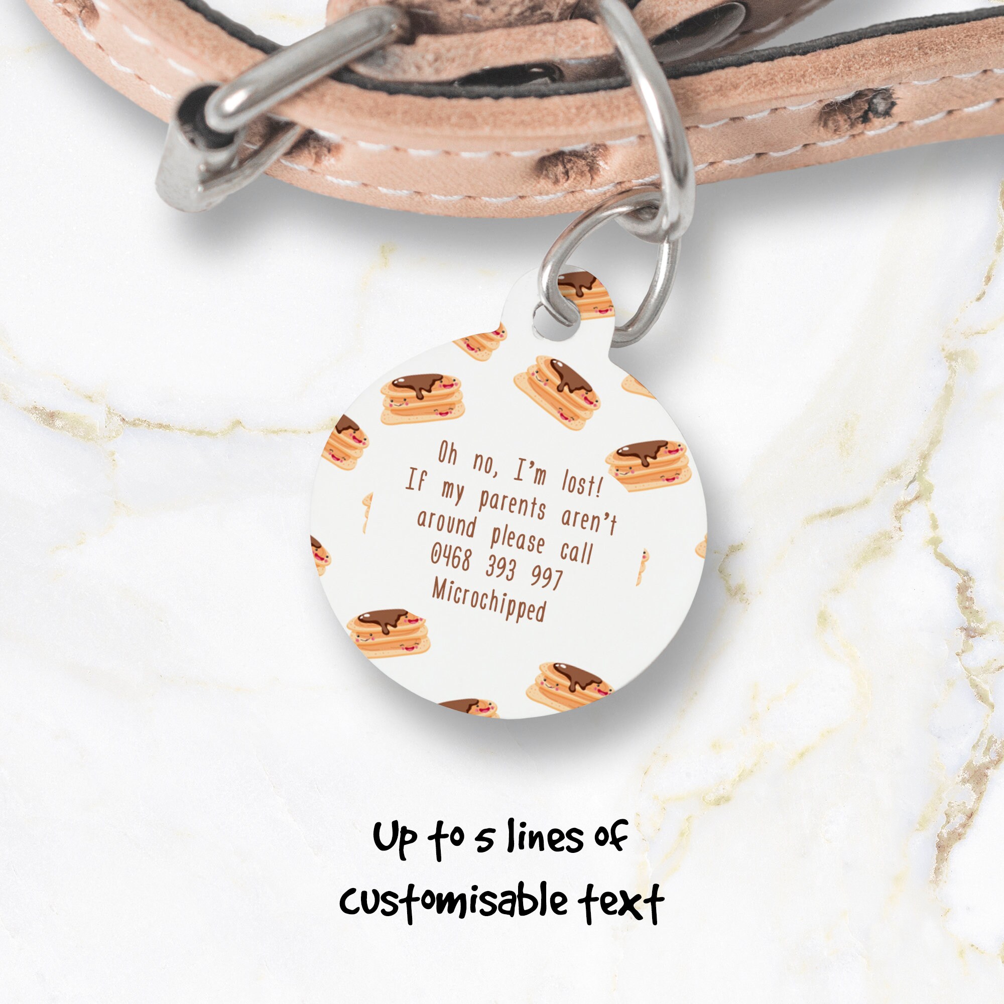 Dog Tag Cat Tag Pancake Double Sided Personalised Etsy