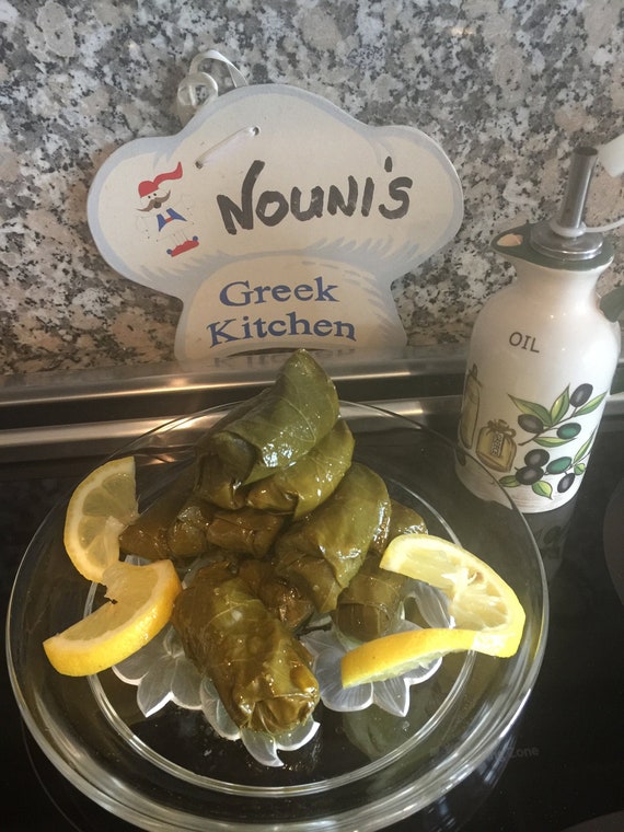 Dolmathes (stuffed grape leaves)