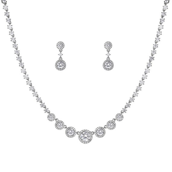 Crystal Dainty Diva Necklace Set 