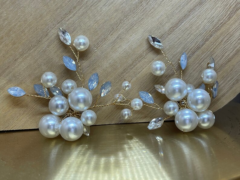 Simple Golden Large Pearl Shoe Clips Wedding Dress Etsy UK