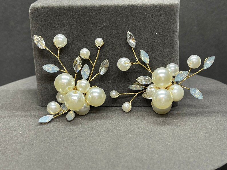 Simple Golden Large Pearl Shoe Clips Wedding Dress Etsy UK