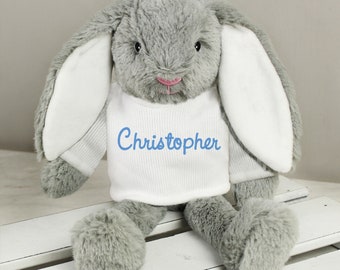Personalised Name Only Bunny Rabbit - Blue, Personalised Gifts, Unique Text