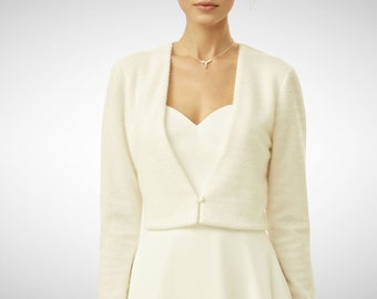 ivory jacket for wedding guest