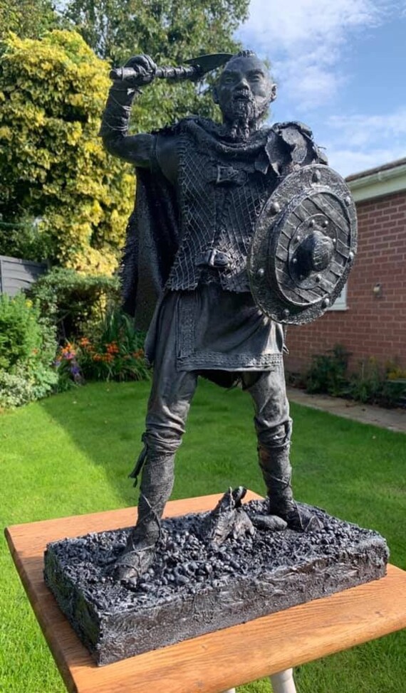 Large Viking Warrior Mixed Media Sculpture Ragnar Inspired Etsy UK