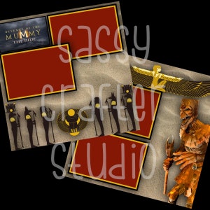 Universal Studios Scrapbook Pages - Revenge of the Mummy The Ride - Premade Quick Pages - 12x12 Pages - Just Add Photos