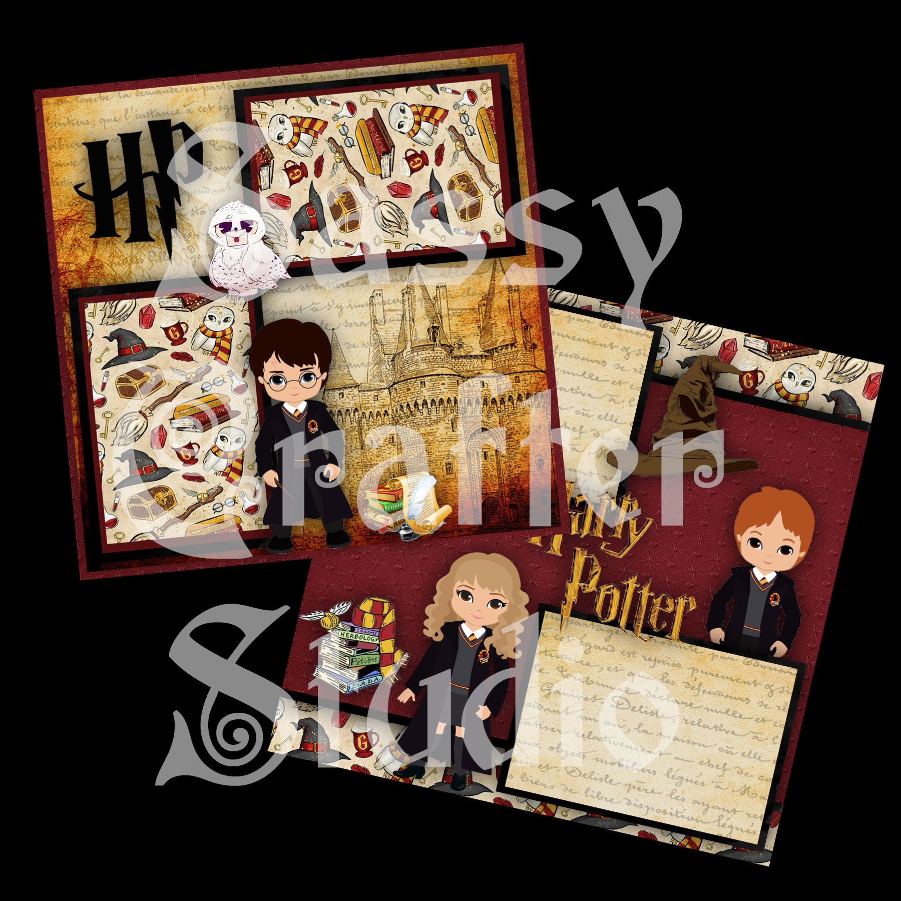 Grupo Erik Official Harry Potter Photo Album - 6x4 Photo Album / 10x15 cm -  Family Photo Album 100 Pockets- Harry Potter Gifts - Harry Potter