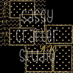 Gotowe strony do scrapbookingu - Szczęśliwego Nowego Roku 2024 - Zestaw 2 stron - Karton 12x12 - Just Add Photos