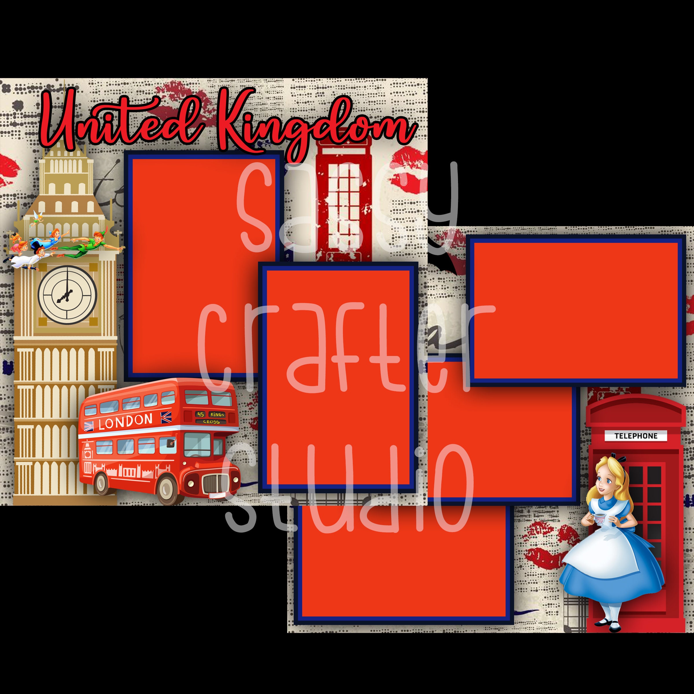 Disney Scrapbook Pages - EPCOT - United Kingdom - Disneyworld ...