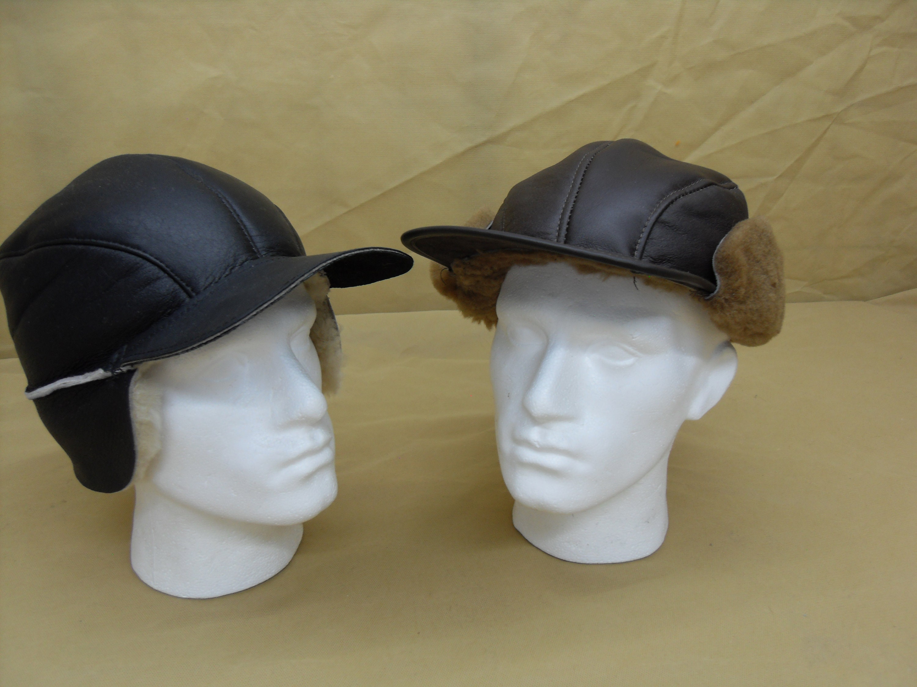 B2 Flying Cap ,sheepskin Hat WW2 Military Style American B2