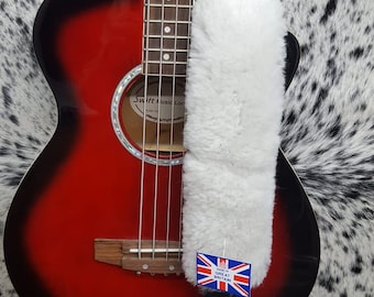 Sheepskin Guitar Banjo stringed instrument  shoulder strap cover made in the UK