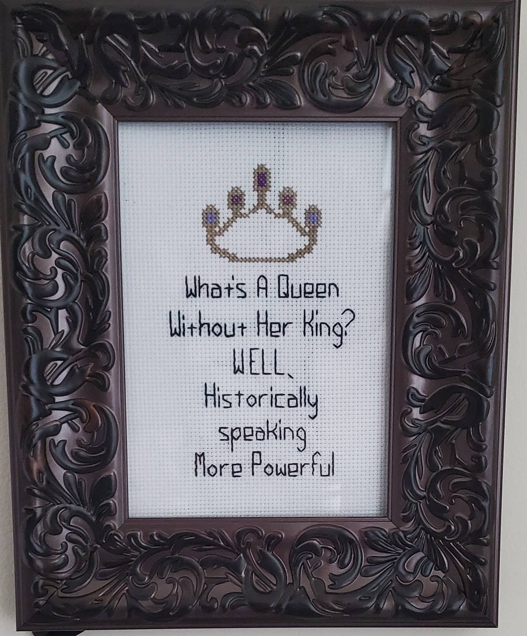 Powerful Queen Cross Stitch PDF Pattern Etsy