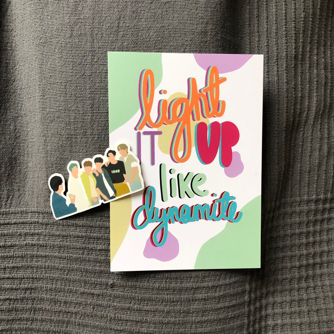 bts dynamite poster bts lyrics print etsy
