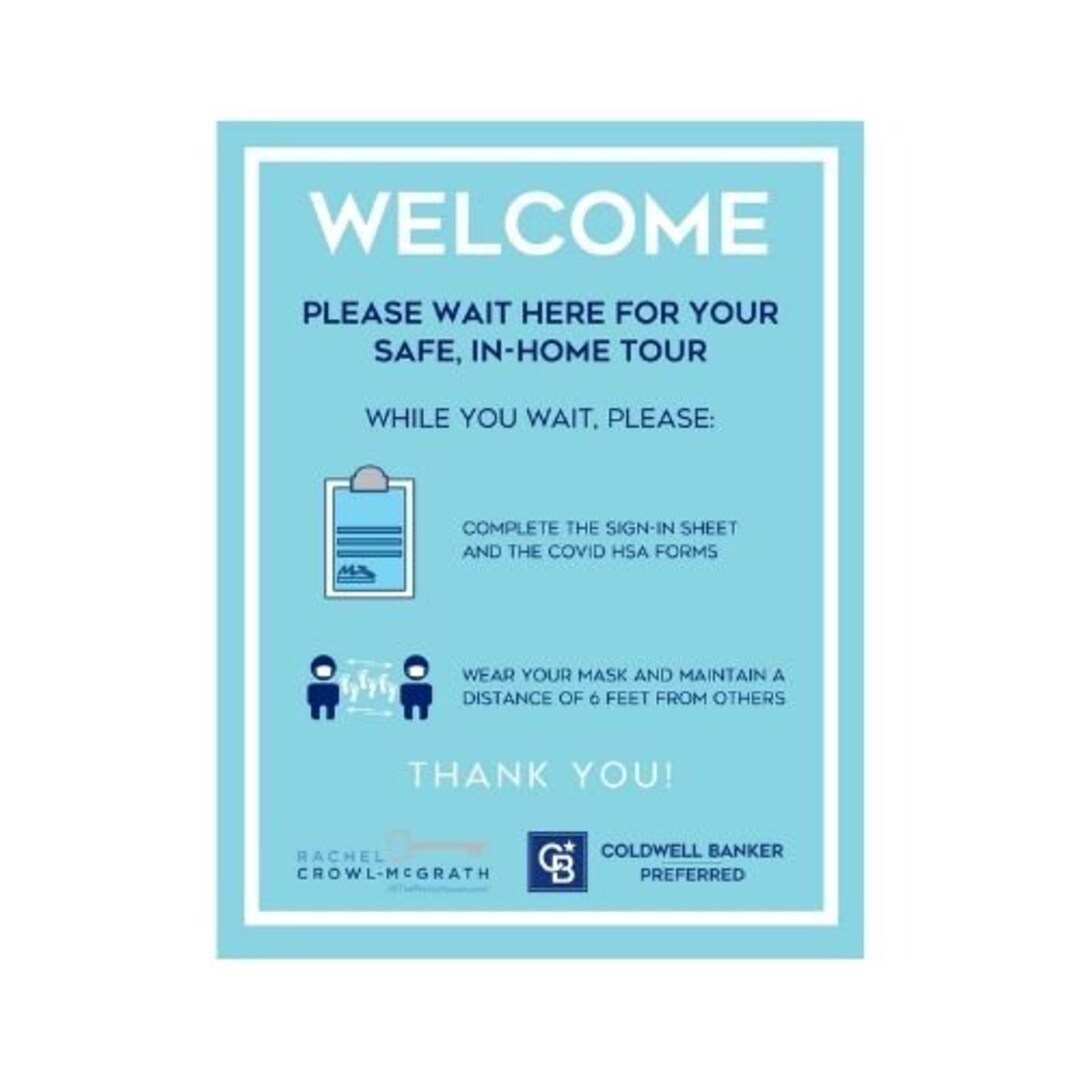 Community Sign Wait Please Wait Here - Social Distancing Open House Sign Template - Etsy