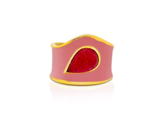 Roze Flamingo-ring