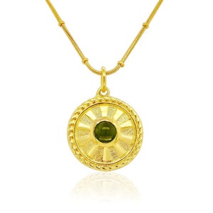 Peridot - August&#39;s Birthstone Mythology Pendant