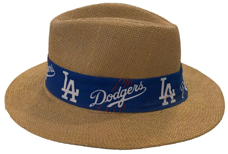 100 Paper Straw Fedora Panama Style Los Angeles LA Dodgers Etsy
