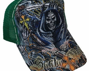 TATTOO Santa Muerte Skull Malverde 
