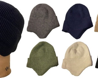 Men's Knitted Winter Outdoor Ear Protection Faux Fur Warm Beanie Cap Hat