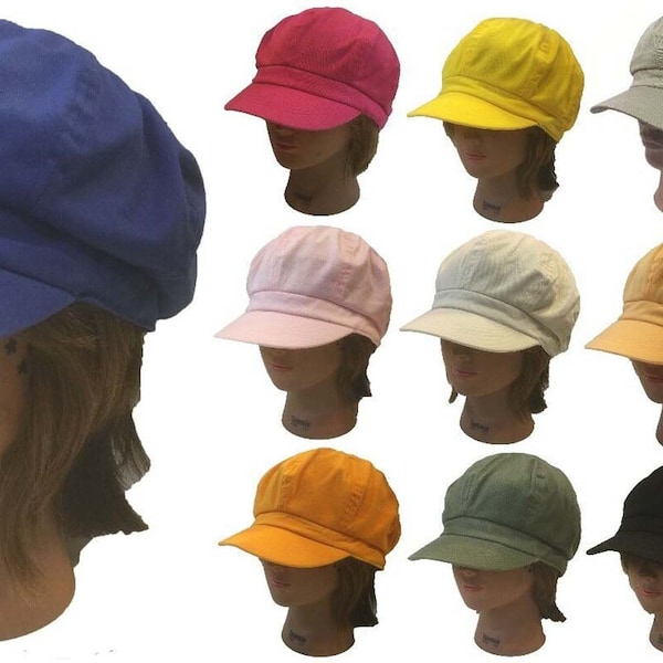 100 % Cotton Applejack Newsboy Cabbie Gatsby Golf Driving Fashionable Hat Cap