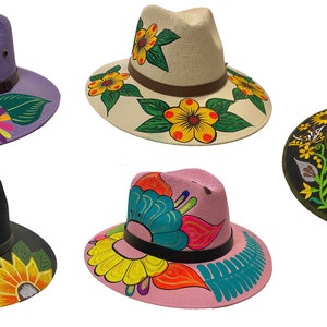 Artisanal Hand Painted Mexican Sombrero Cowboy Hat. - Etsy