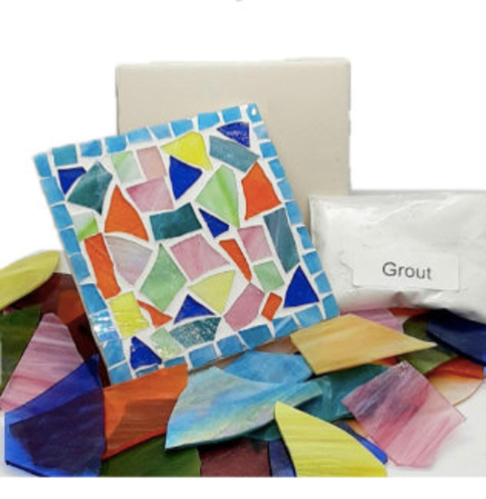 Mosaic Kit Adult Stained Glass Pieces Glass Mosaics DIY Kit Etsy