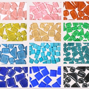 Glass Mosaic Pieces Glass Mosaic Tiles DIY Craft Supplies Glass Gems