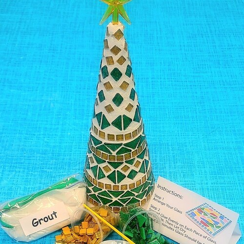 Christmas Tree Mosaic Kit Craft Kit DIY Kit for Adults Etsy
