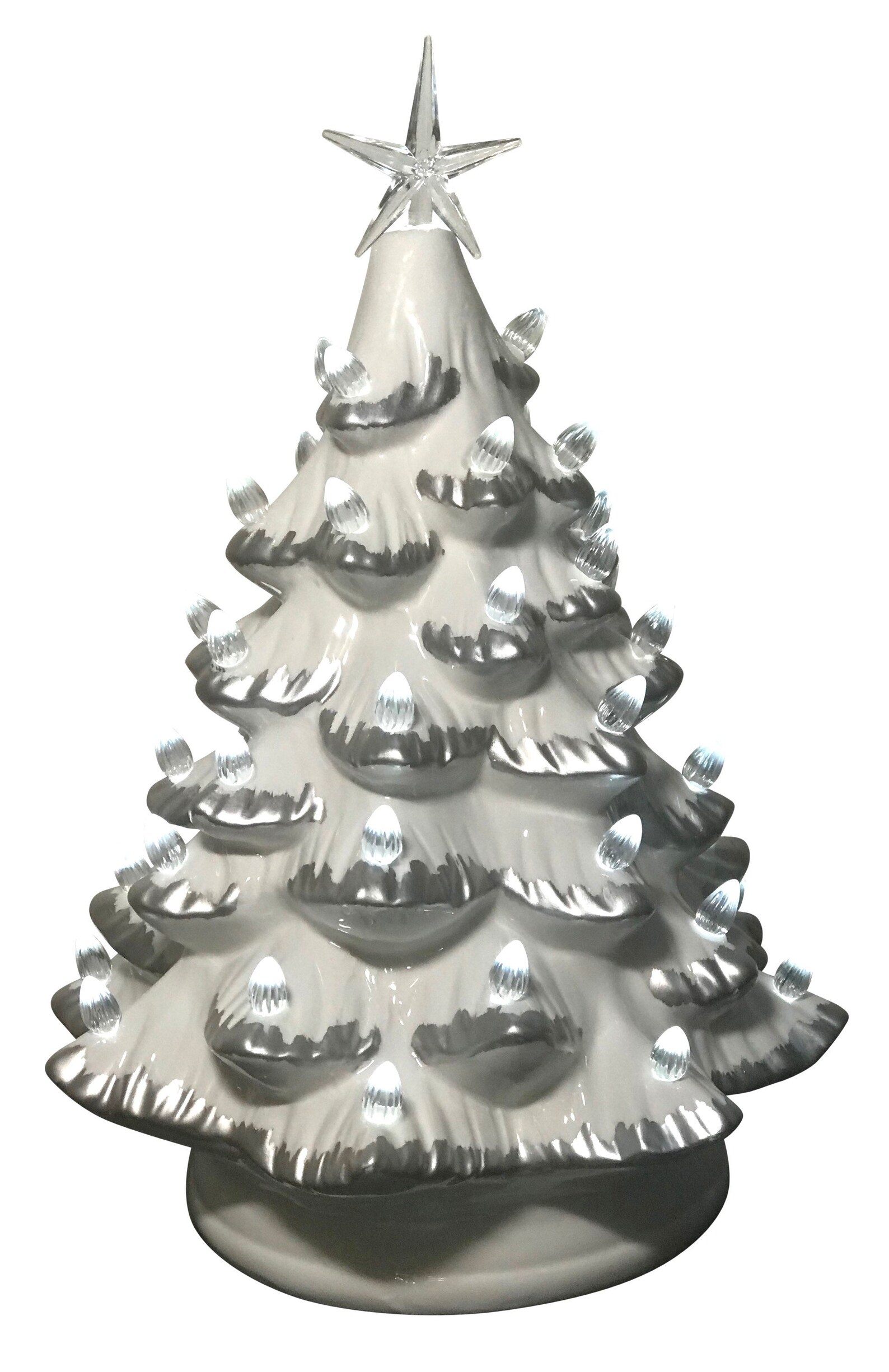 Keramik Weihnachtsbaum mit Lichtern Vintage Keramik von Hand Etsy
