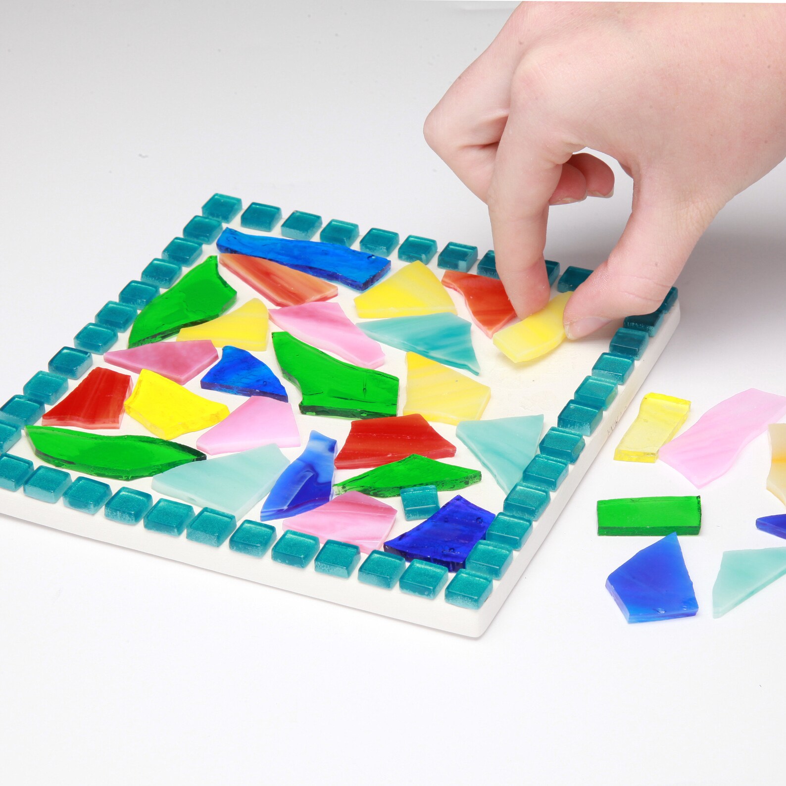 Mosaic Kit Adult Stained Glass Pieces Glass Mosaics DIY Kit Etsy