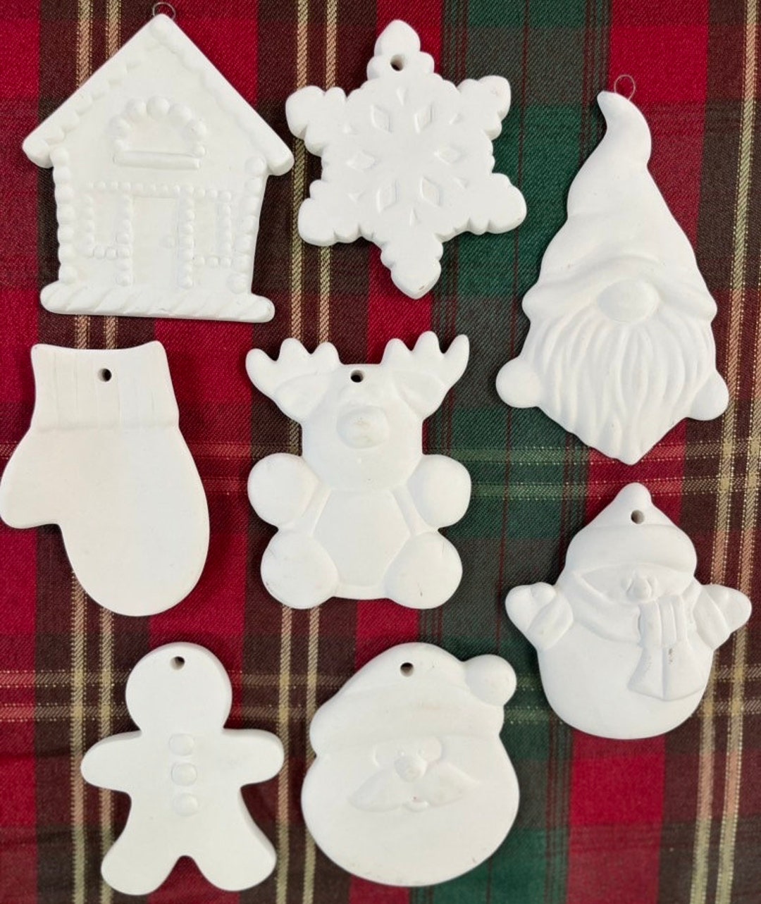Holiday Items to Paint Ceramic Christmas Ornaments to Paint Ready to
