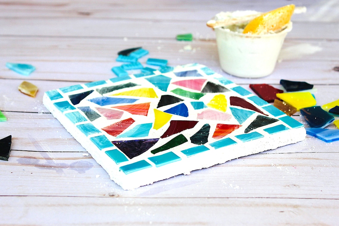 Craft Kits For Adults Mosaic Kit Mosaic Tile Kits Glass Etsy