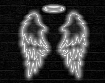 Featured image of post The Best 10 Angel Wings Aesthetic White Neon Sign