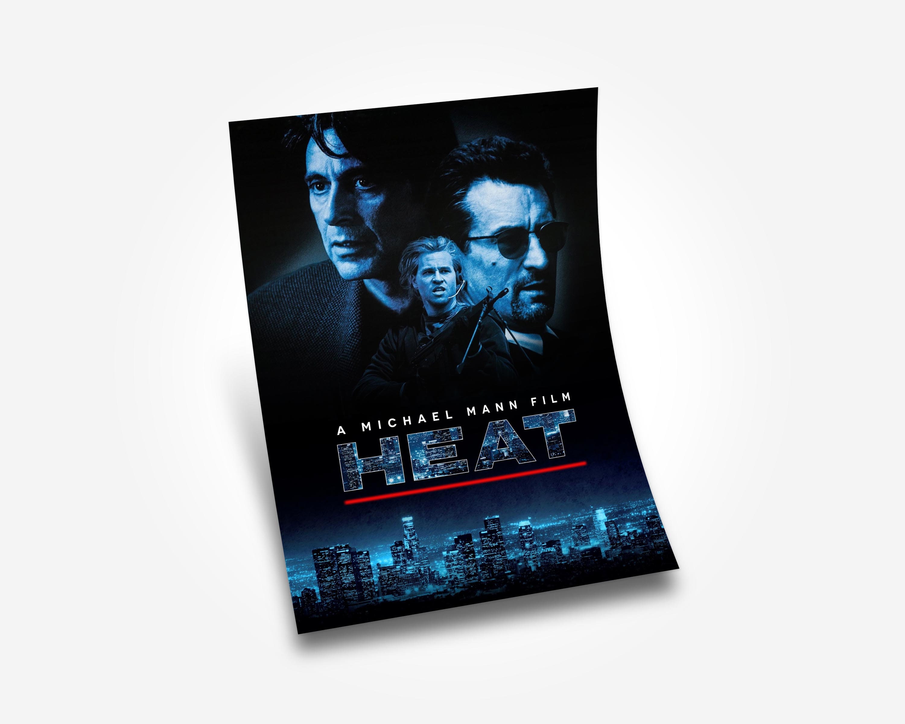 Heat Print 1995 Crime Film Al Pacino Val Kilmer Robert Etsy