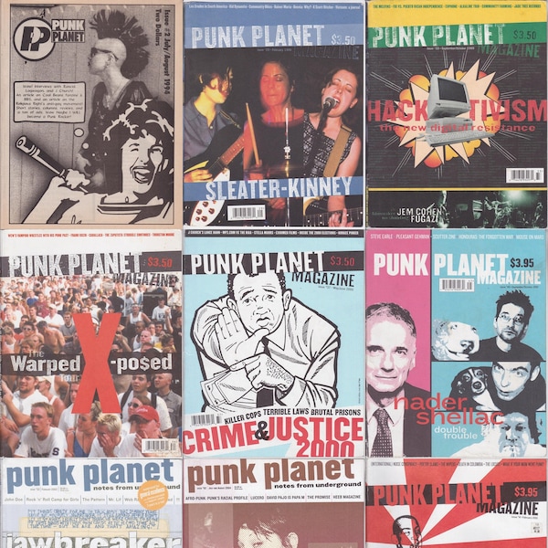 Punk Planet Magazines - 74 issues 80s, 90s mag - punk rock, punk music, punk fashion
