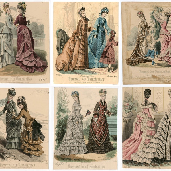 Vintage damesmodegalerijen 1855-1920. 1600 + afbeeldingen van 20e / 19e Europese damesmode, Jpgs,