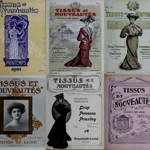 French vintage fashion magazines Tissus et nouveauts - 1900 to 1905 european vintage fashion / womans magazines - 71 issues PDF