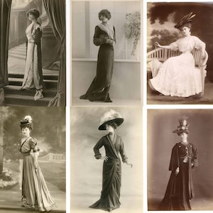 レディース ヴィンテージ フランス ファッション ギャラリー 1895-1915、19 世紀のフランス女性ファッションの画像 480 枚以上 (jpg)。