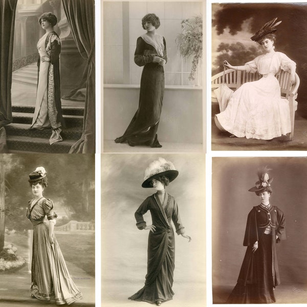 Ladies Vintage French Fashion Gallery 1895-1915, 480+ images of French Womans fashion from the 19th century, jpgs.