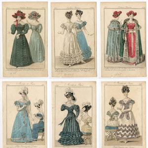 1790-1829年のヴィンテージレディースファッションギャラリー。19世紀と18世紀のヨーロッパの女性のファッションの1000枚以上の画像、JPG、