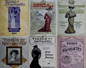 French vintage fashion magazines Tissus et nouveauts - 1900 to 1905 european vintage fashion / womans magazines - 71 issues PDF