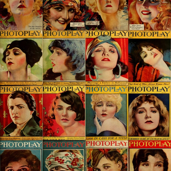 Photoplay Magazin Weltfotografie, Filmfan Magazin Sammlung 1916-1940, 200 Ausgaben
