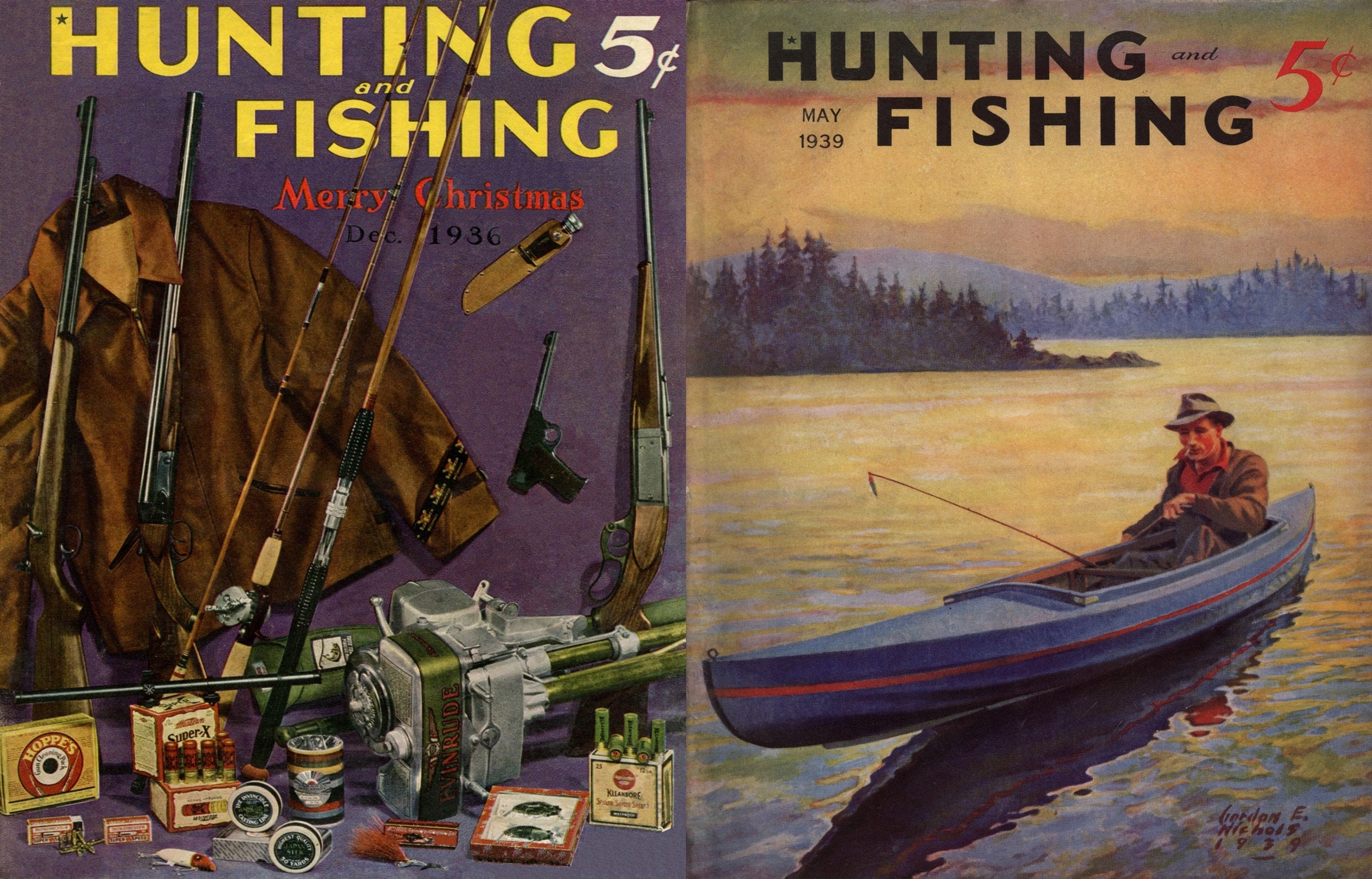 1930s Hunting & Fishing Magazines. Trout, Skeet, Fly Fishing, Casting,  Bait. Vintage Mens Magazines 2 Issues PDF. 