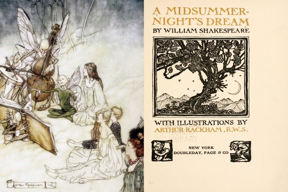 アーサーラッカム シェイクスピア 真夏の夜の夢 ARTHUR RACKHAM