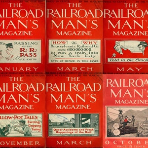 The Railroad Man’s Magazine. Vintage pulp magazines covering the american trains, railroad & locomotive history in the 1900s. 21 Issues PDF