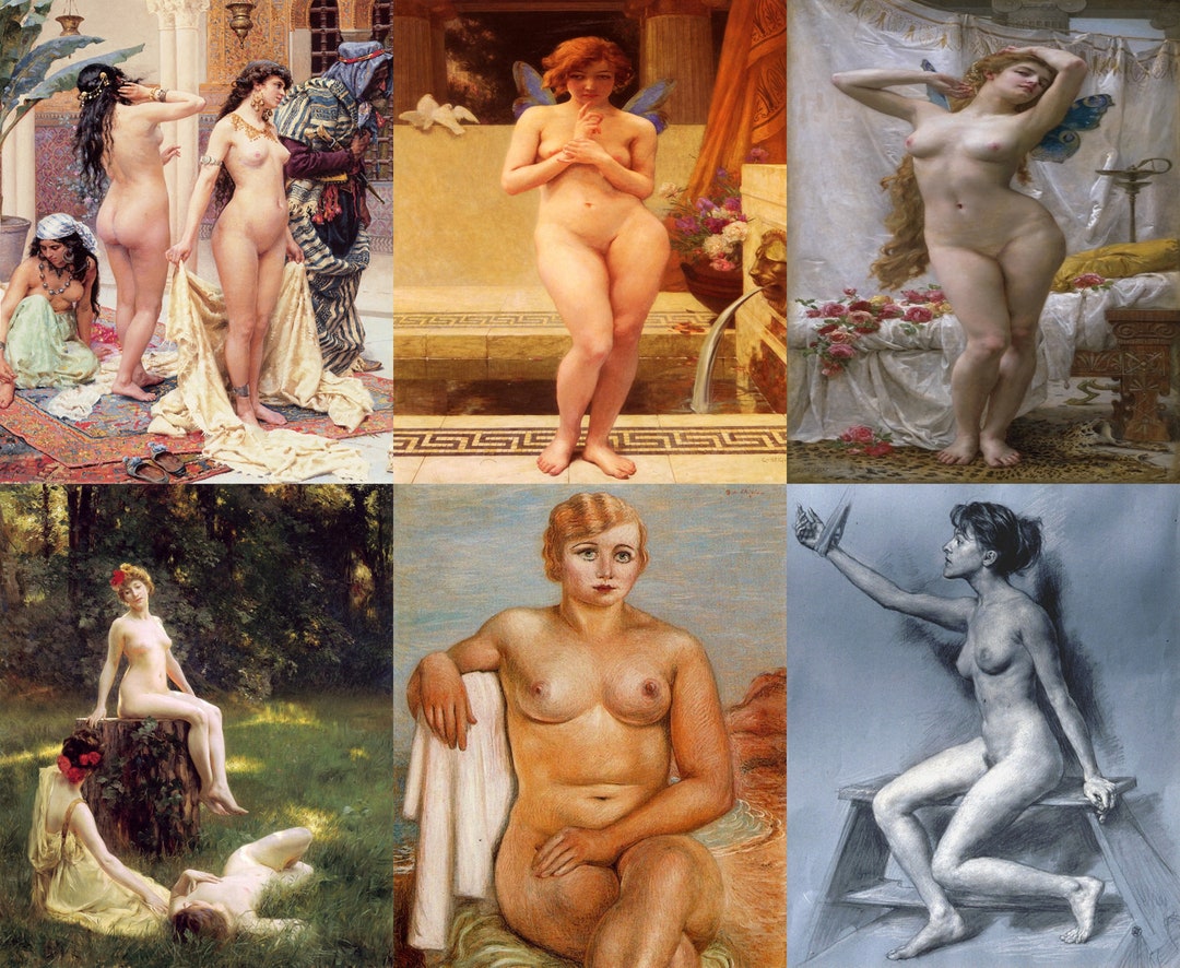 Vintage Nude Art Image Collection Portraits of Women in Nude