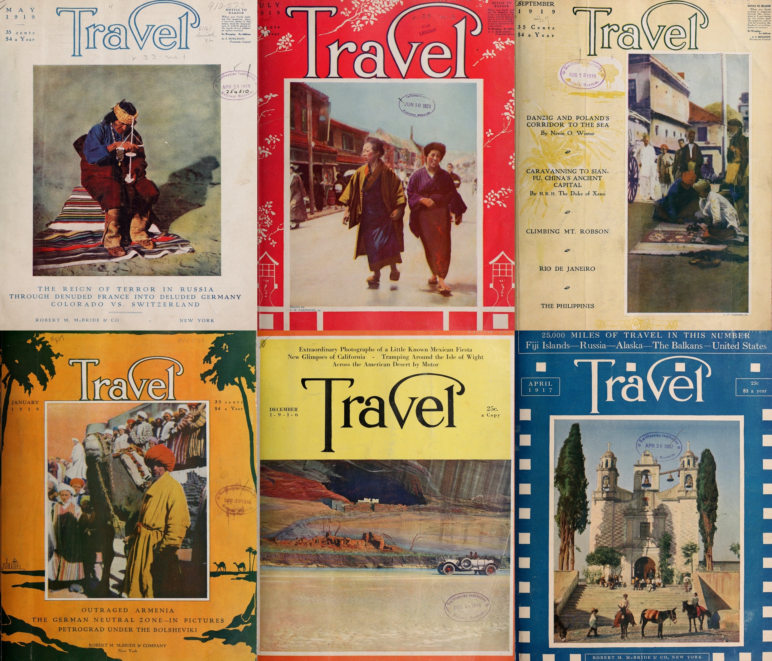 Travel Smart [洋書] Vintage Travel Magazine 1916-1919: 23 Issues (PDF) - Etsy
